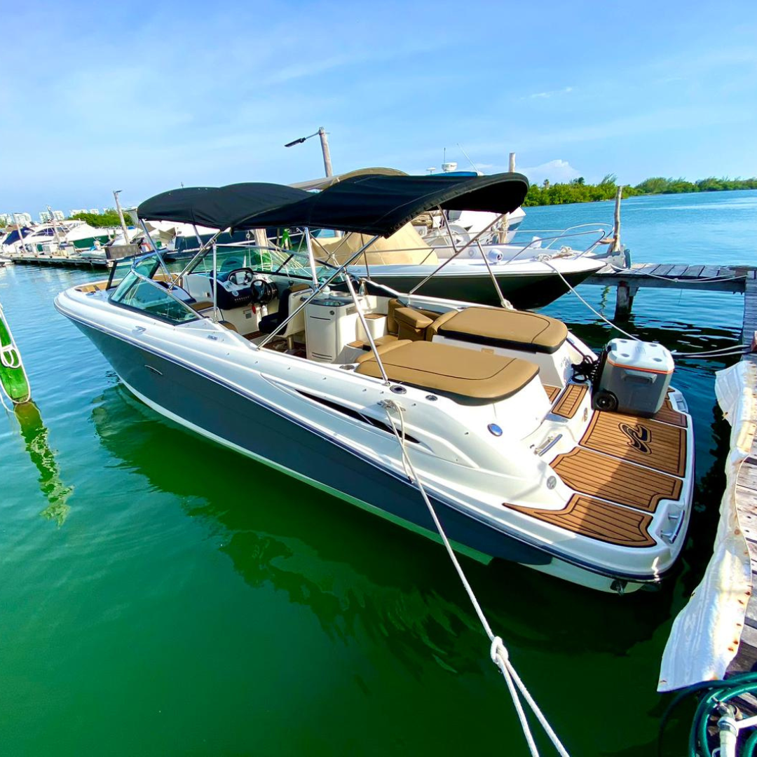 Lancha Sea Ray 27ft en Cancún – Aventura, Sol y Diversión en el Caribe Mexicano