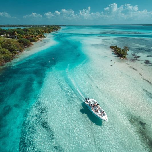 Bacalar Boat Tour with Open Bar – Seven Colors Lagoon & Cenotes Experience