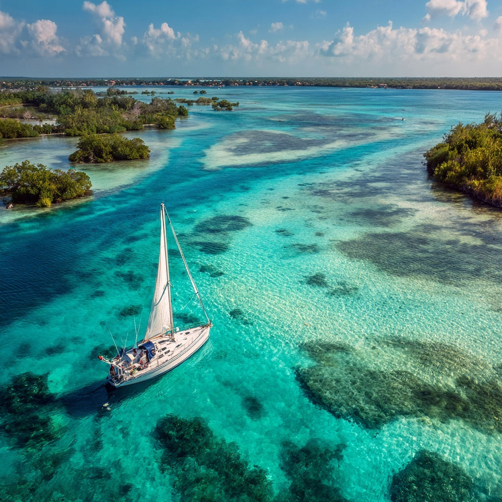 Sailing Tour in Bacalar – Seven Colors Lagoon with Open Bar & Food Included