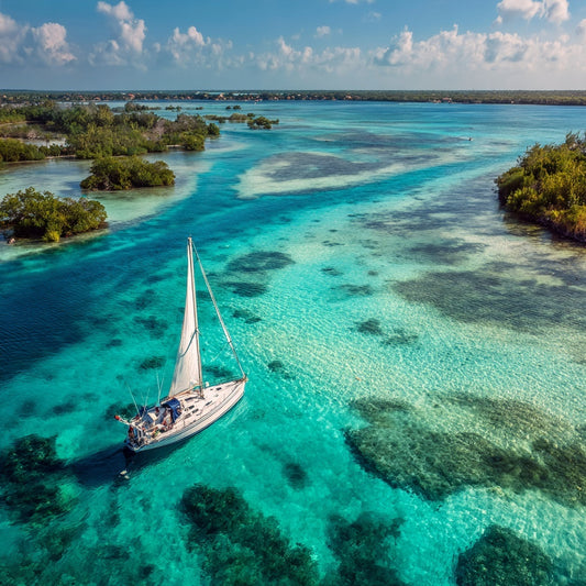 Sailing Tour in Bacalar – Seven Colors Lagoon with Open Bar & Food Included