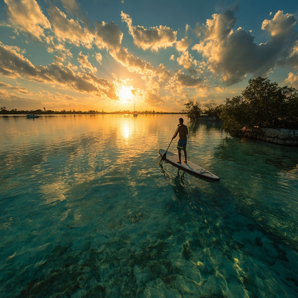 Sunrise Paddle or Kayak in Bacalar – Seven Colors Lagoon with Breakfast Included