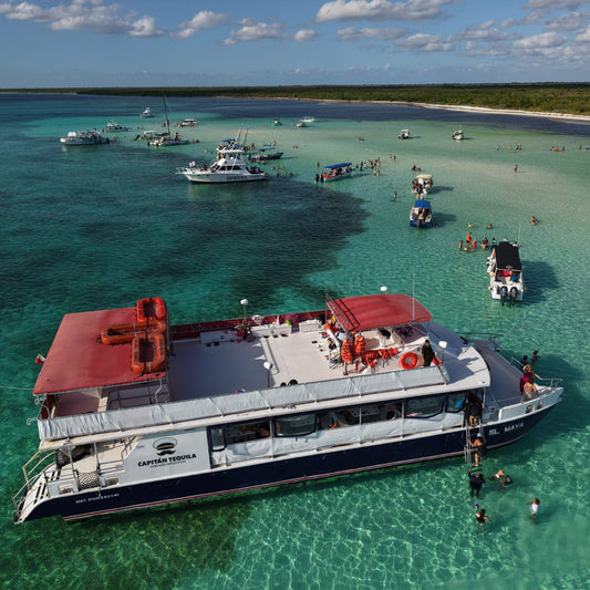 Cozumel Catamaran to El Cielo – Snorkeling, Starfish & Open Bar Experience