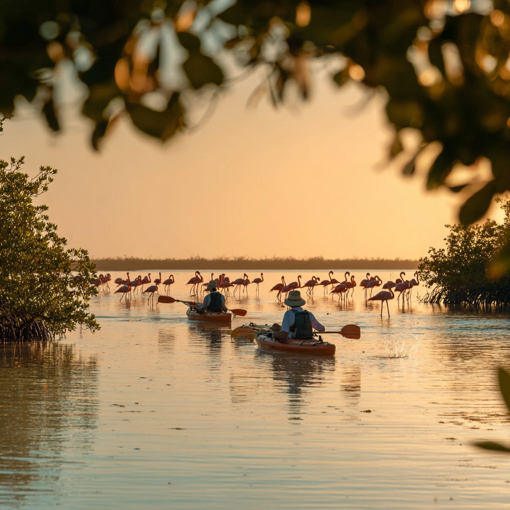 Mangrove Kayak Tour in Holbox – Sunrise or Sunset Experience with Transportation