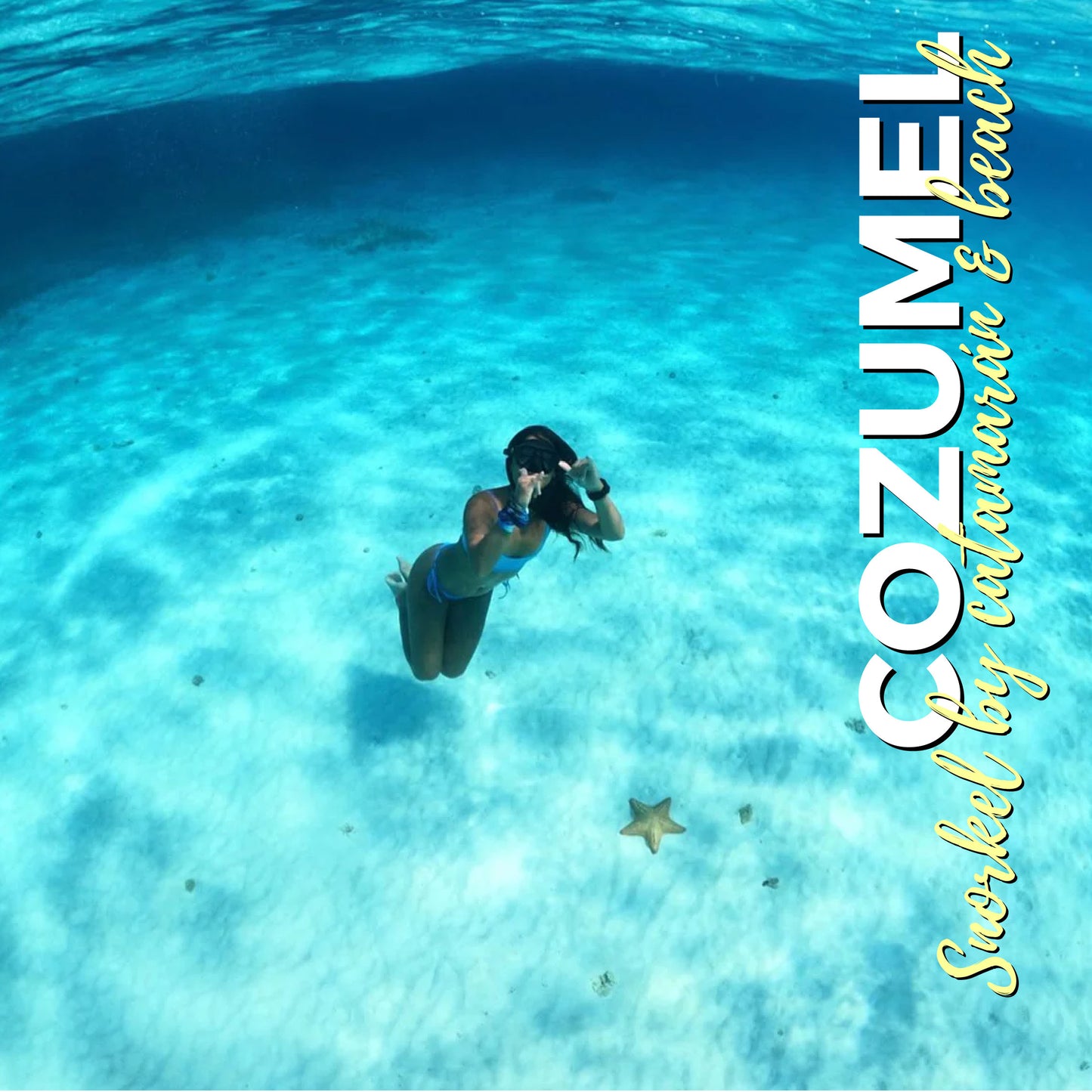 Cozumel snorkel by catamarán & beach